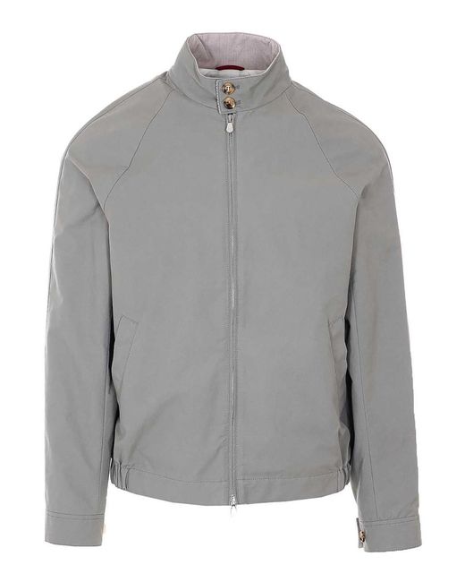 Brunello Cucinelli Gray Gabardine Jacket for men