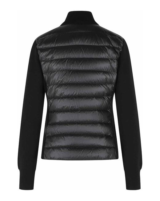 Moncler Black Tricot' Virgin Wool Cardigan