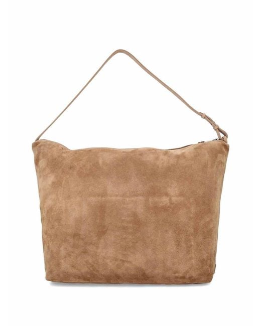 Emporio Armani White Leather Xl Hobo Bag