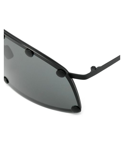 Rick Owens Gray Metal Oversized Sunglasses