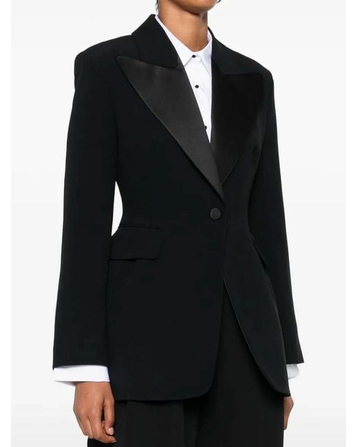 Ermanno Scervino Black Single-Breasted Jacket