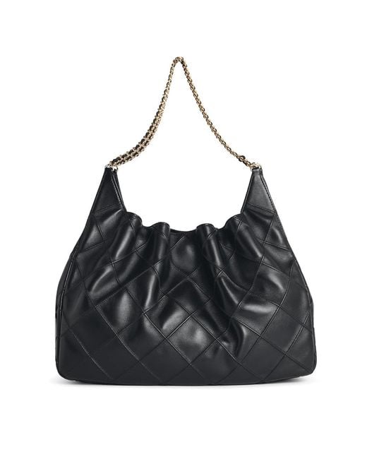Tory Burch Black Shopping Fleming Grande' Leather Bag