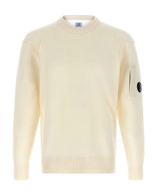 C P Company White Lens Sweater for men