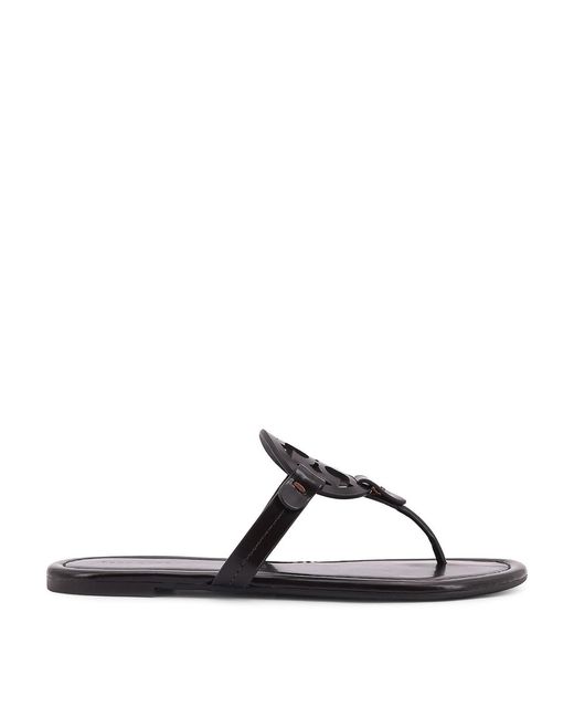 Tory Burch Black Flip Flops With Logo