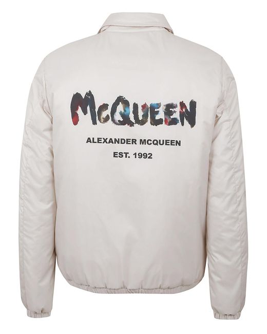 Alexander McQueen Gray Graffiti Blousn Logo for men
