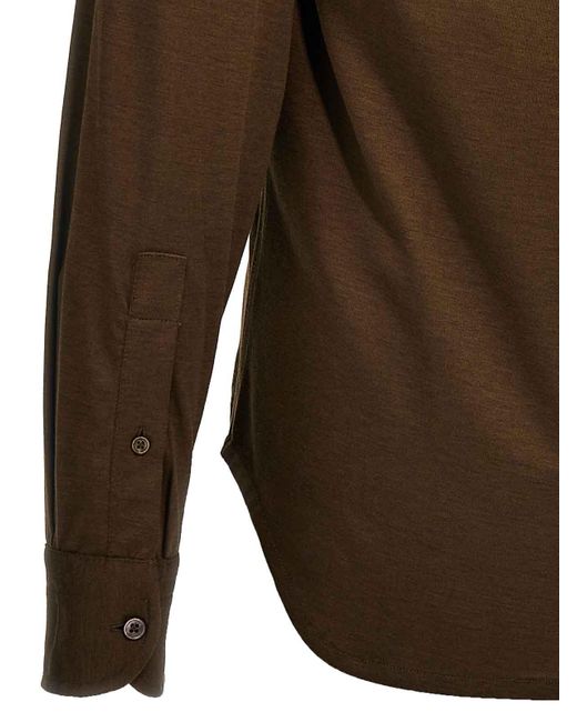 Tom Ford Brown Silk Blend Shirt for men