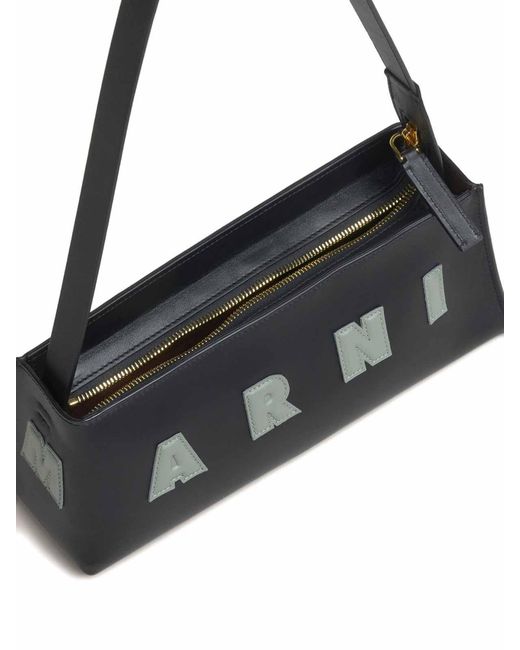 Marni Black Calf Leather Shoulder Bags