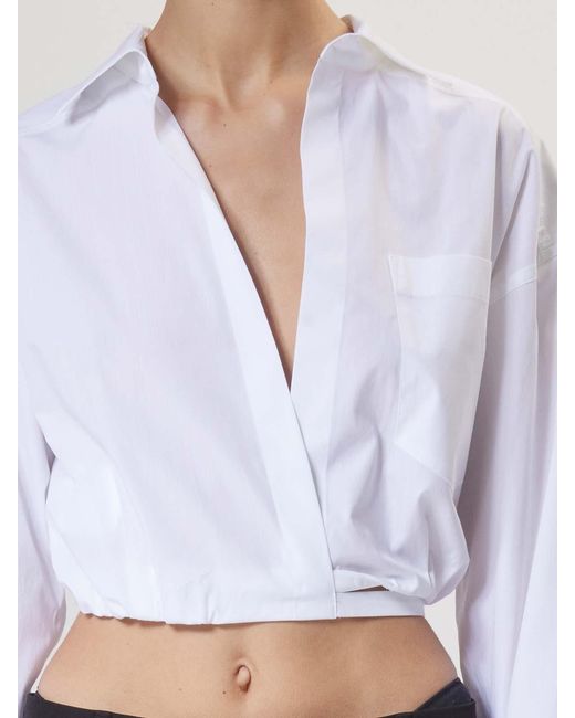 Moschino White Cropped Shirt