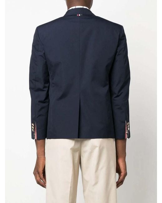 Thom Browne Blue Single-Breasted Jacket for men