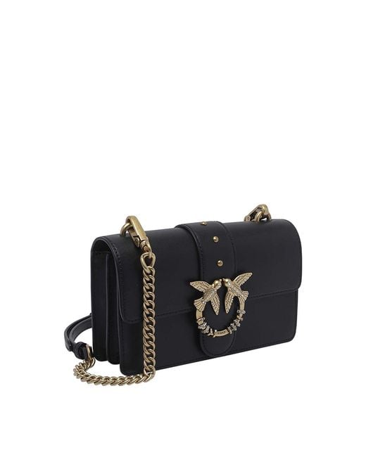Pinko Black Love One Mini Crossbody Bag