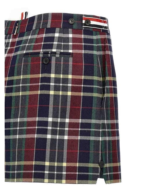Thom Browne Red Miniskirt Check
