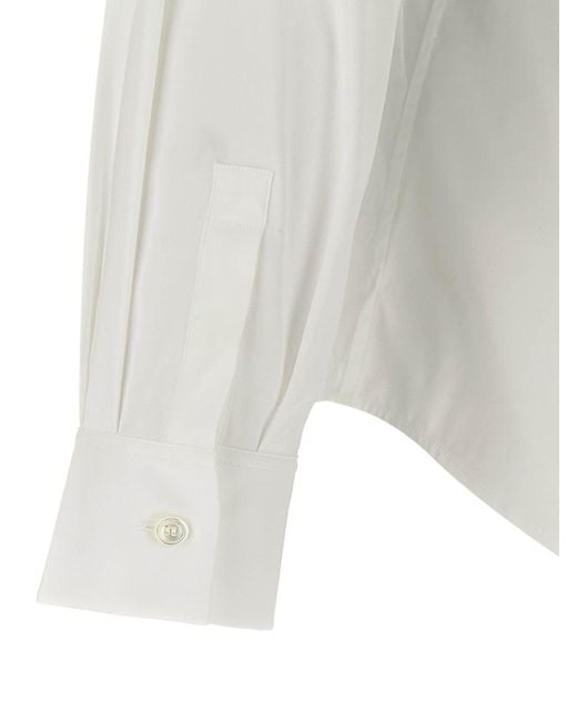 Ferragamo White Poplin Shirt for men