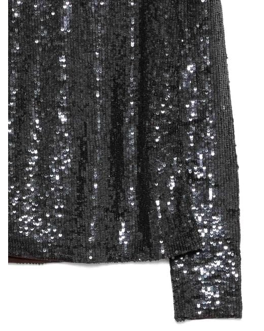 P.A.R.O.S.H. Black Sequined Top