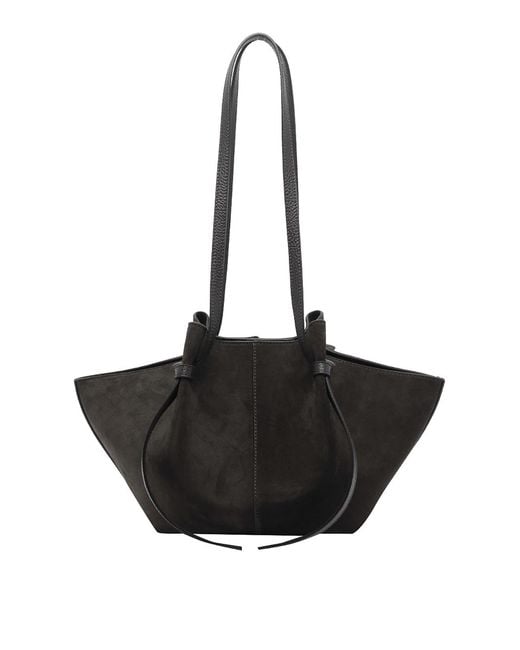 Yuzefi Black Suede Mochi Shoulder Bag