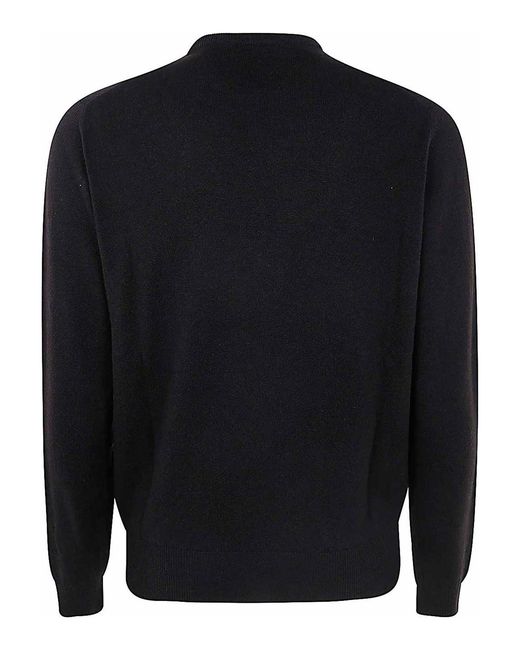 FILIPPO DE LAURENTIIS Black Long Sleeves Round Neck for men