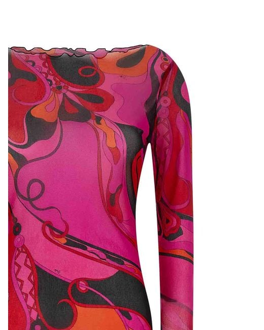 Emilio Pucci Red Orchidee Dress