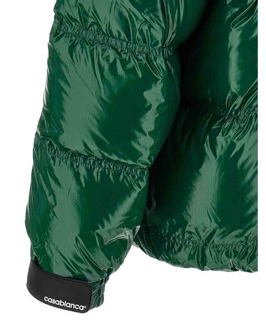 Casablanca Green Nylon Puffer Down Jacket for men