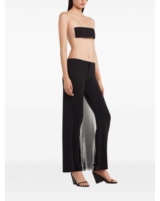 Courreges Black Infinity Pleats Jersey Pants