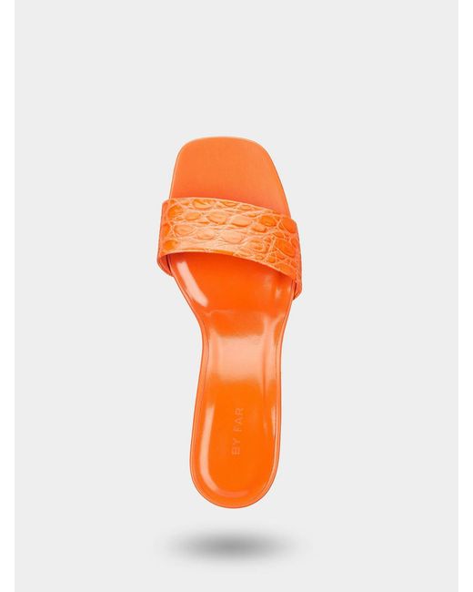 By Far Red Orangefarbene Mules