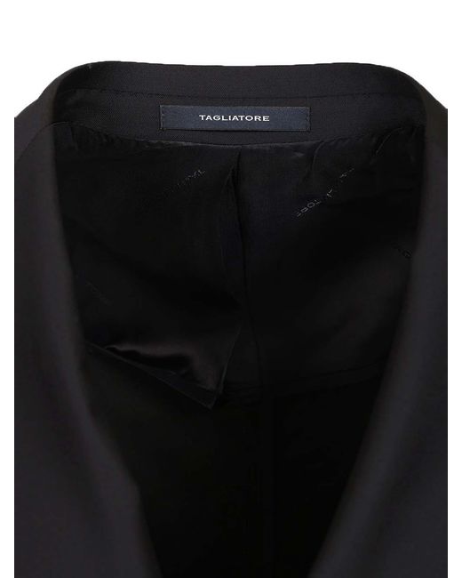 Tagliatore Black Vesuvius Double-Breasted Suit for men