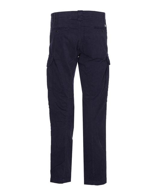 C P Company Blue Total Eclipse Cargo Pants for men