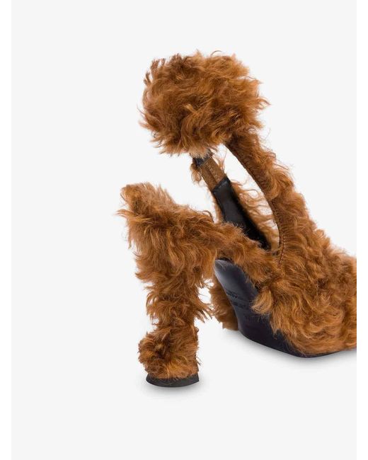 Moschino Brown Orsetto Sling Back