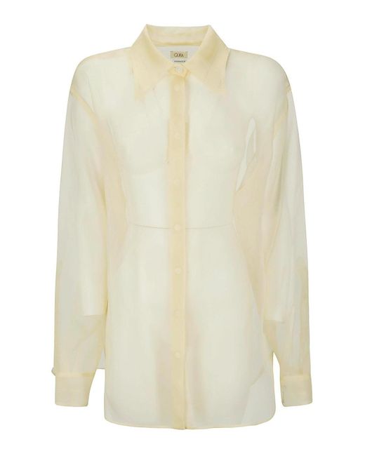 Quira White Oversized B-up Shirt