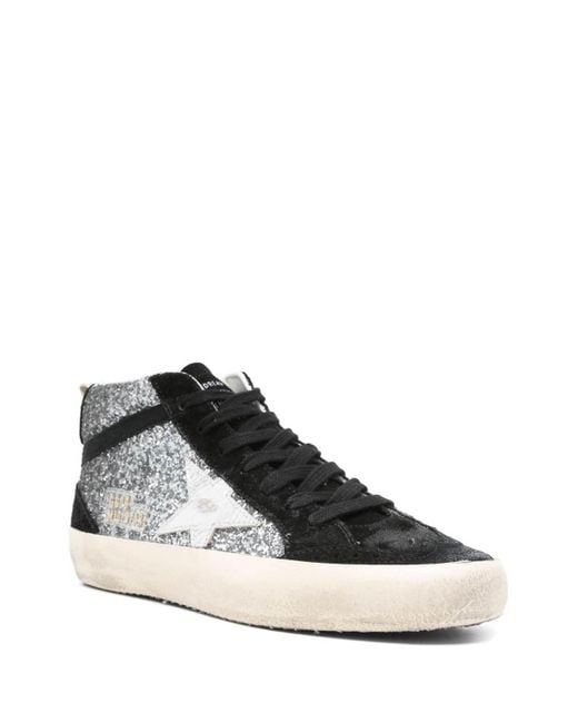 Golden Goose Deluxe Brand Black Mid Star Leather Sneakers