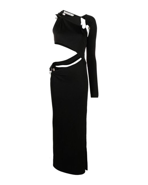 Christopher Esber Black Cut-out One-shoulder Long Dress