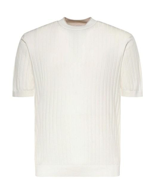 Eleventy White Cotton T-Shirt for men
