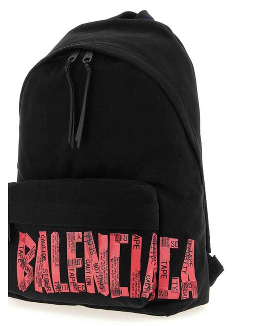 Balenciaga Black Tape Type Backpack for men