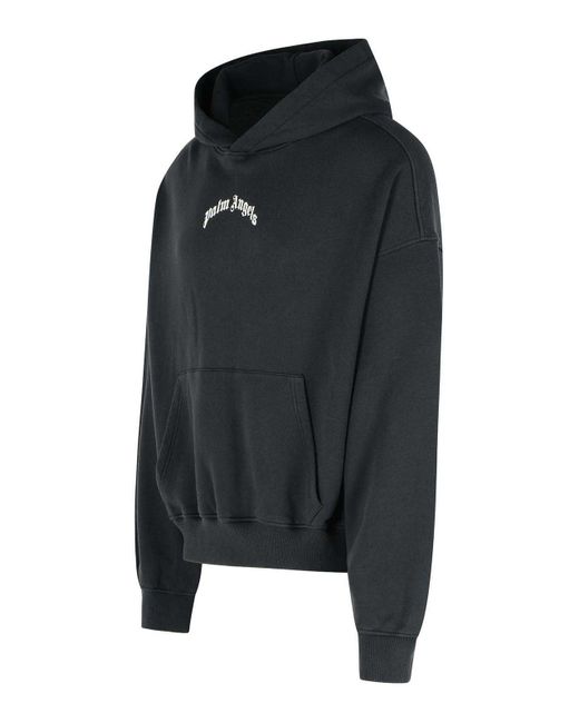 Palm Angels Black Cotton Sweatshirt for men