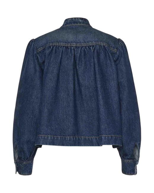 Chloé Blue Ruffled Denim Jacket