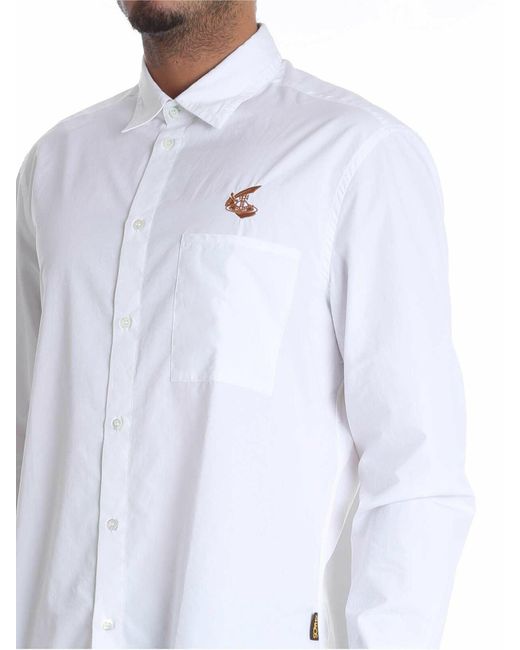 Vivienne Westwood White Shirt With Patch Pocket for men