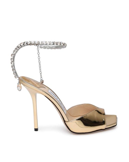 Jimmy Choo White Saeda Sandals