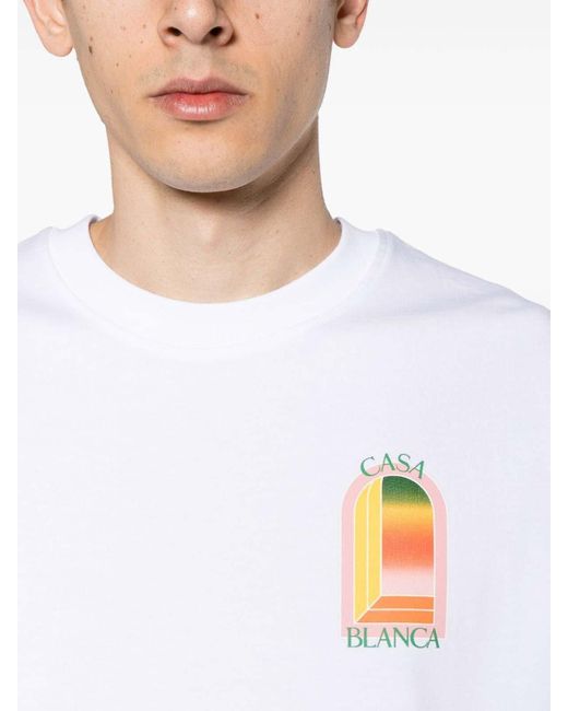 Casablancabrand White T-shirt With Print for men