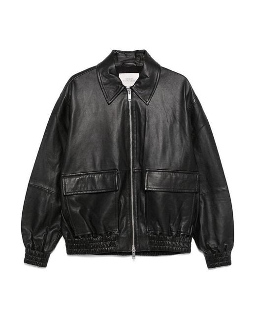 Studio Nicholson Black Leather Outerwear for men