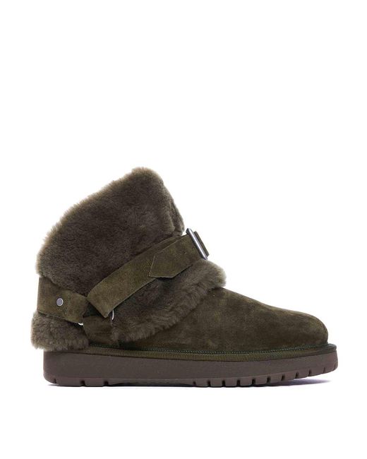 Burberry Brown Suede And Shearling Chubby Booties