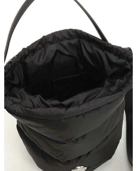 Moncler Black Caradoc Water-Repellent Bucket Bag