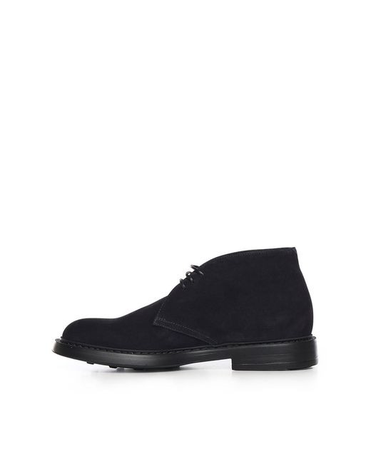 Doucal's Blue Suede Ankle Boot for men