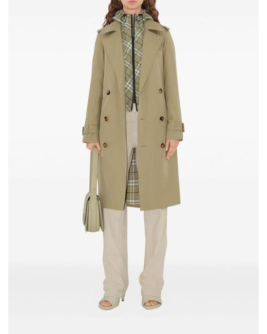 Burberry Natural Gabardine Long Trench Coat