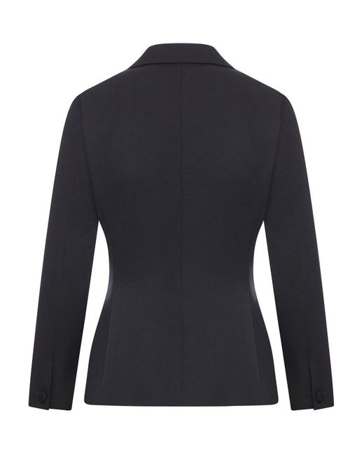 Givenchy Blue Structured Wool Peak-Lapel Blazer