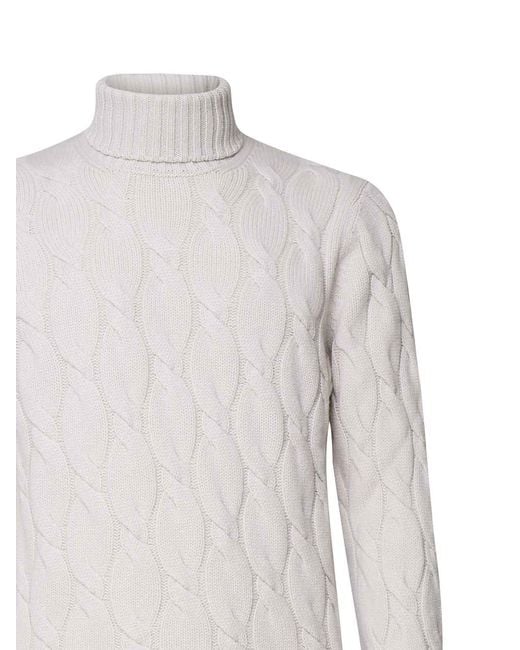 Giuliano Galiano Pink Tricot Turtleneck Sweater for men