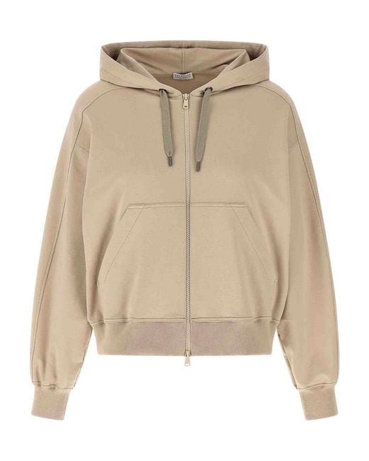 Brunello Cucinelli Natural 'Solomei Ad Mcccxci' Hoodie