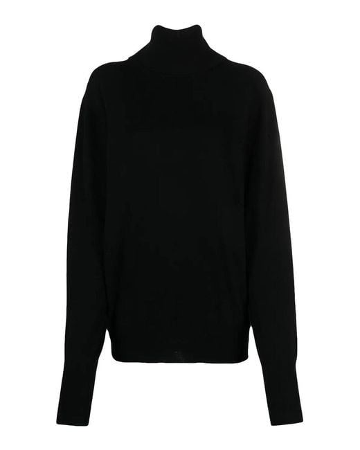 Jil Sander Black High Neck Collar
