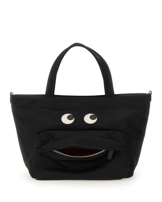 Anya Hindmarch Black Mini Tote Bag