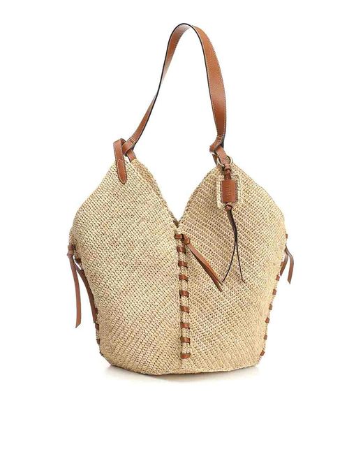 Isabel Marant Natural Losange Large Shoulder Bag
