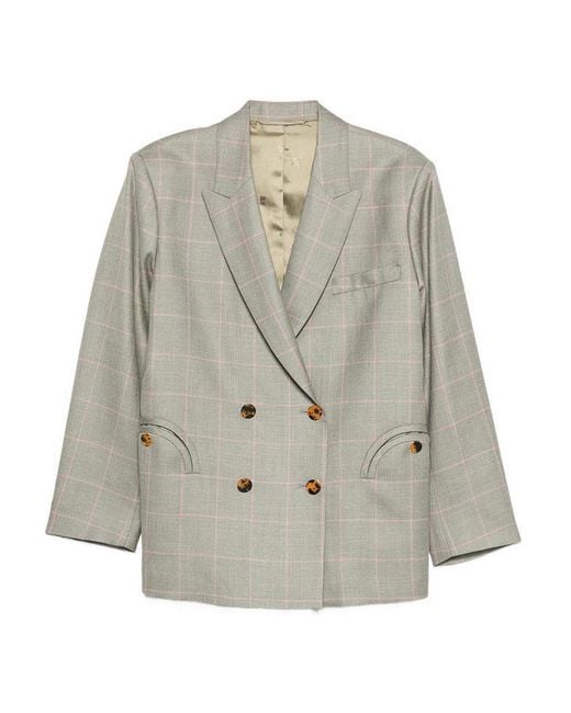 Blazé Milano White And Wool With Check Pattern