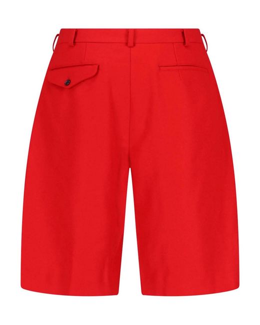 Comme Des Garcons Hommes Plus Red Wool Shorts for men