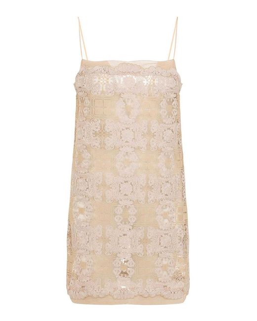 Ermanno Scervino Natural Polyester Mini Dress